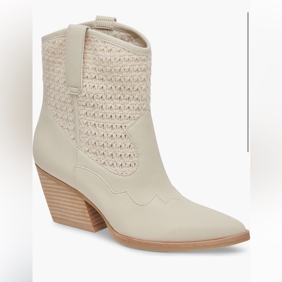 Dolce Vita Lagos Cream Western Bootie 6.5 - Picture 2 of 14